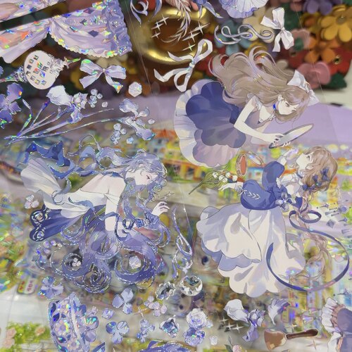 SNOW分装手账胶带星月幻想指南人物女孩流麻咕卡贝壳城堡