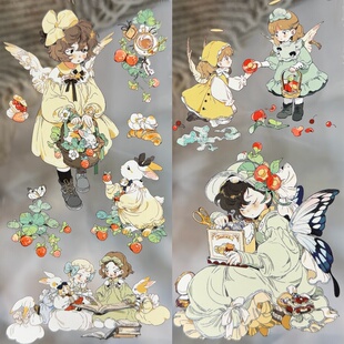 田小宝分装胶带辉夜姬的吟唱芙罗拉的拥抱水希太太绘人物女手账