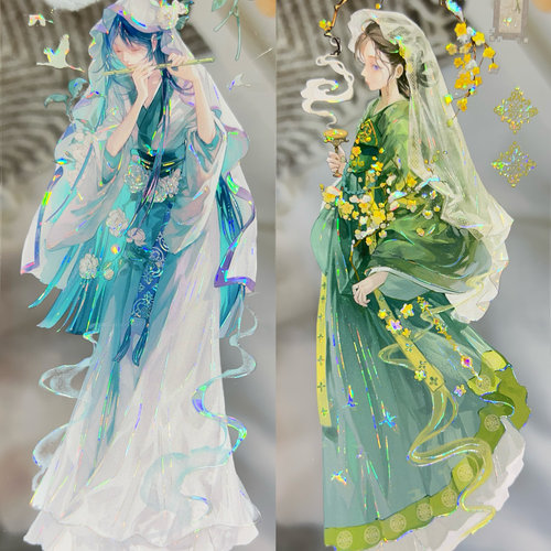 第九航道分装手账胶带本草纲目天使午憩桂绿来岁昭昭绿门景色咕卡