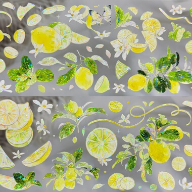 StudioVI分装手账胶带柠檬多多贝壳光流麻咕卡背卡