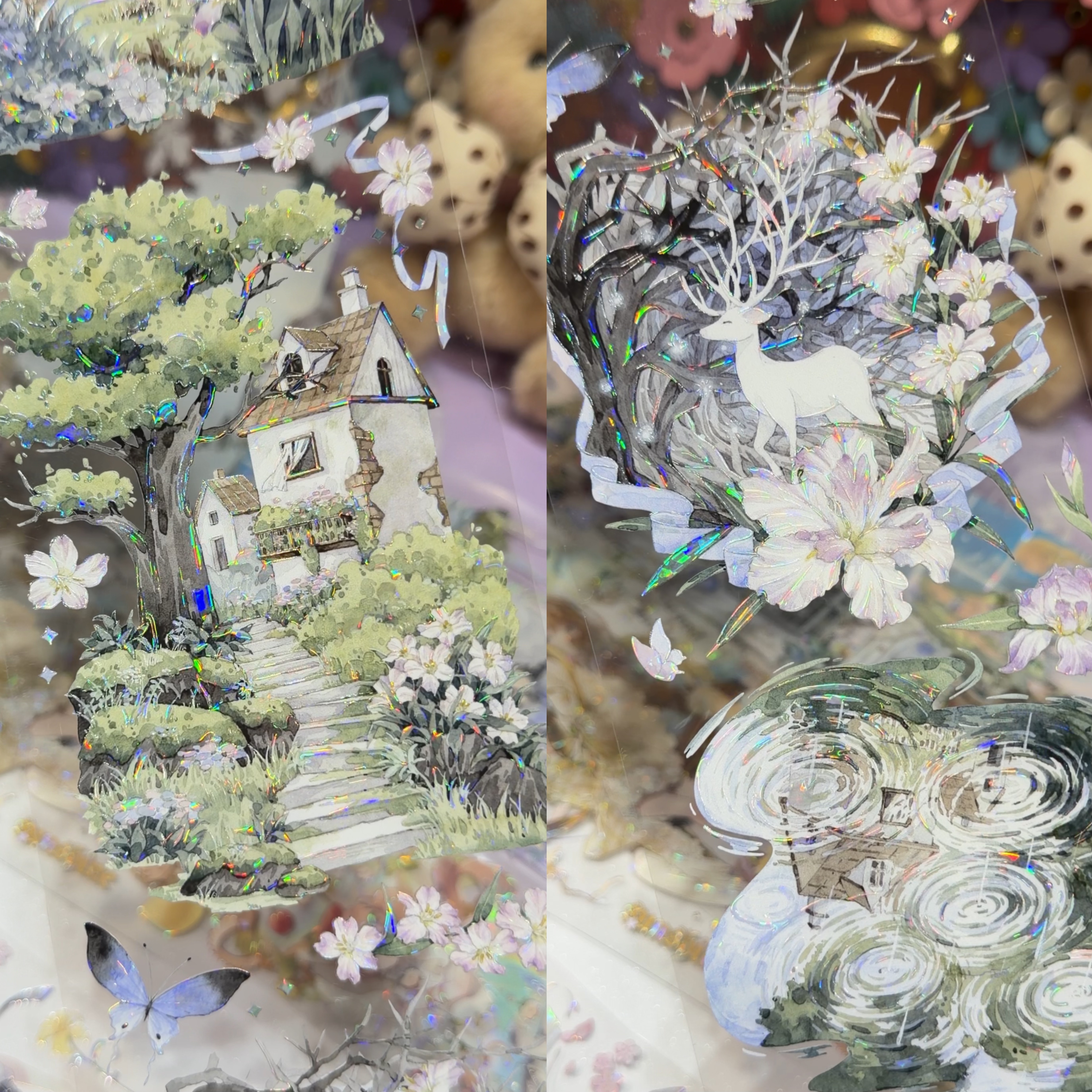 空物馆分装手账胶带林涧鹿鸣墨菲斯的休憩日背景森林流麻咕卡