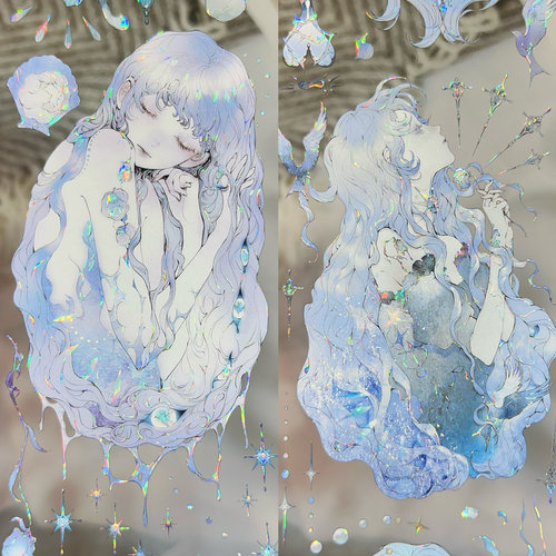 Dailylife分装胶带光明与裁决重生天使降临人间人物女手账拼贴