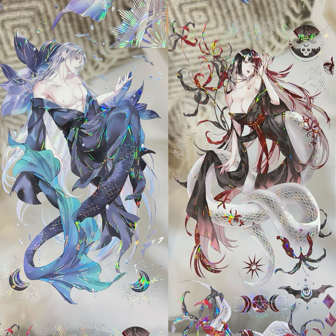 摘星予你分装手账胶带 双生契约 玄武人物款 流麻咕卡素材