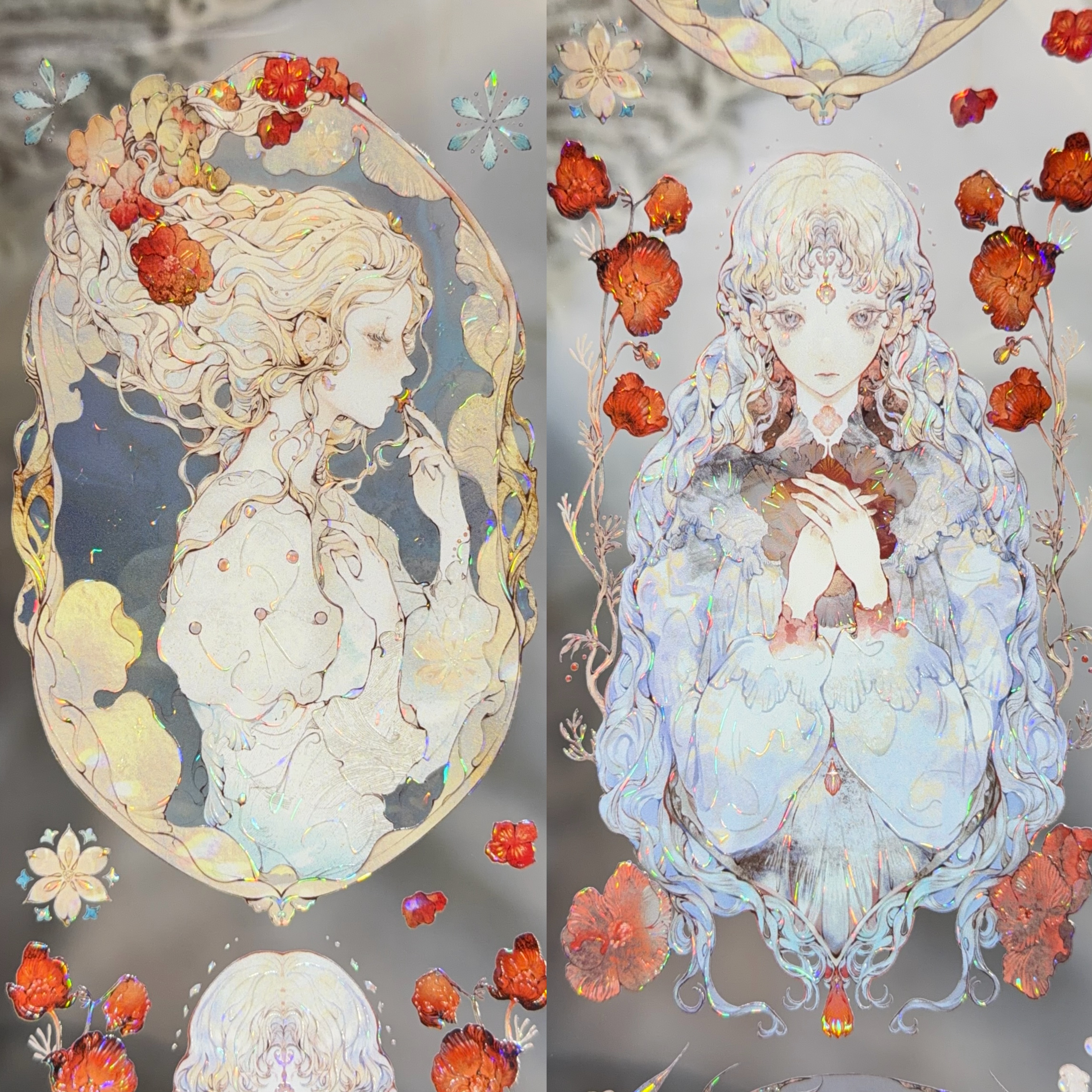 Dailylife分装手账胶带万象人物女流麻咕卡手机背卡拼贴贝壳光