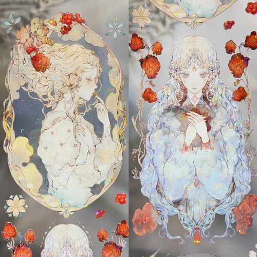 Dailylife分装手账胶带万象人物女流麻咕卡手机背卡拼贴贝壳光