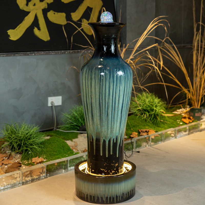 开业礼物店铺风水球流水摆件