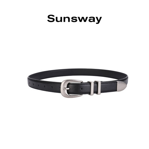 SUNSWAY复古牛皮简约百搭腰带