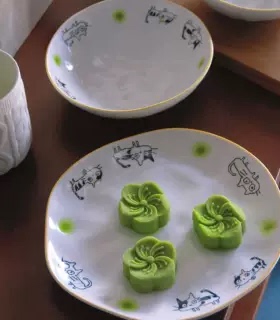 日式ins风可爱猫咪高颜值家用甜点水果碗盘盘汤碗菜盘
