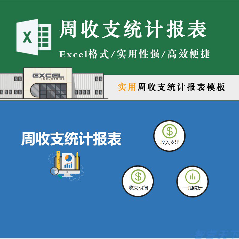 软件项目周收支统计报表本周收入支出一周自动统计外包excel模板