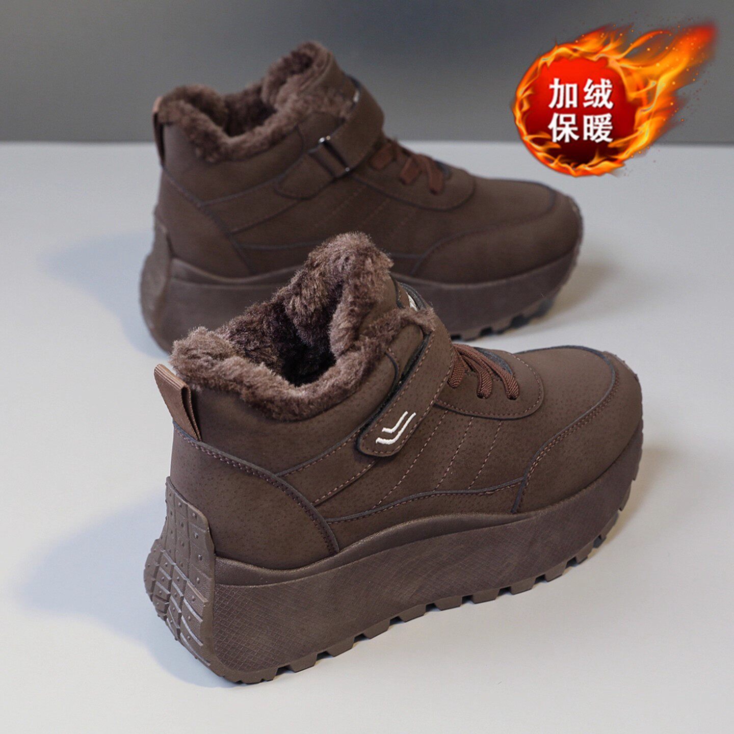 中老年妈妈棉鞋41到42码防水短靴