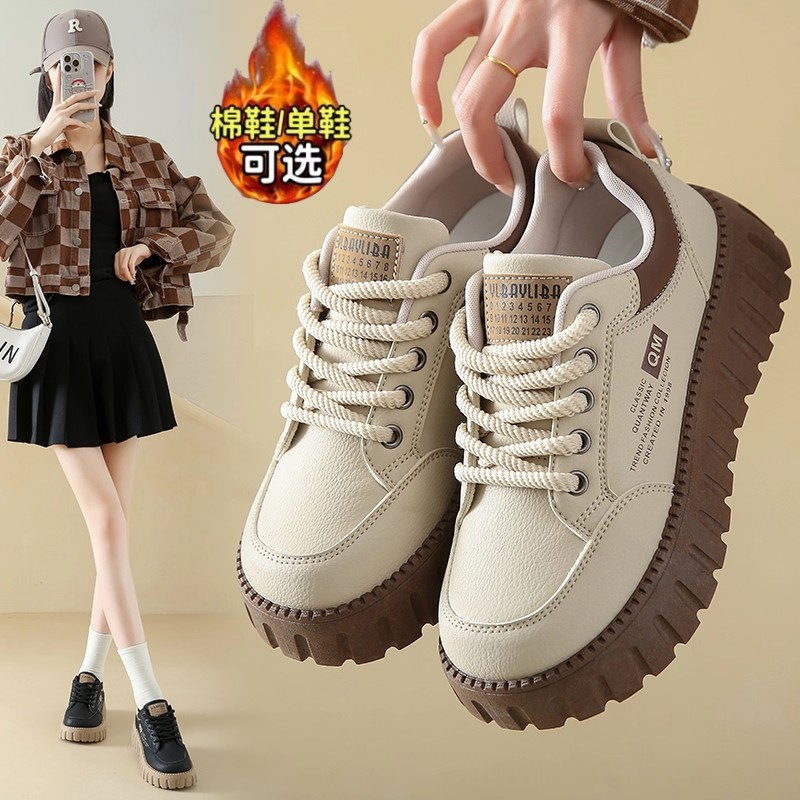 踩屎感厚底板鞋女鞋春夏运动鞋