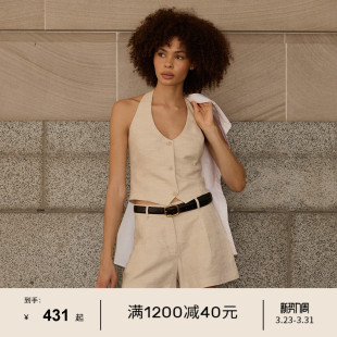 LornaJane瑜伽运动上衣罩衫 背心LINEN网球瑜伽服健身跑步女LJ 短裤