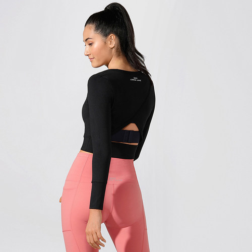 LornaJane长袖短款露背运动上衣