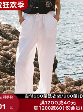 LornaJane宽松低腰直筒阔腿工装裤长裤LINEN户外舞蹈运动女LJ