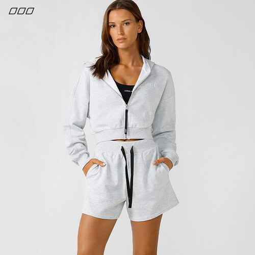 LornaJane连帽短款收腰拉链外套