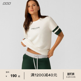 LornaJane运动上衣罩衫 宽松VARSITY瑜伽跑步日常休闲女LJ T恤短袖
