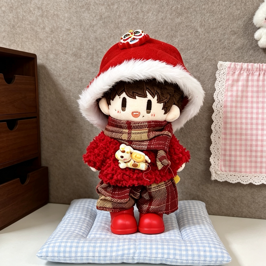 周可可娃衣玩偶公仔可爱衣服套装10cm正常体棉花娃娃衣服春节新年图片