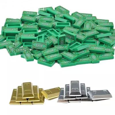 国产小颗粒积木玩具小金库金矿银矿29377金砖银砖宝箱DIY场景道具