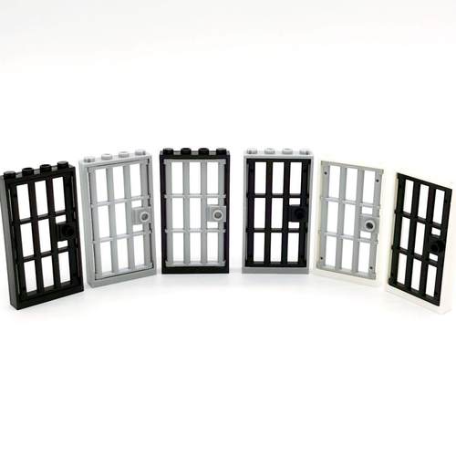 兼容乐高积木小颗粒拼装diy散件基础零配件栅栏门建筑窗格玻璃门