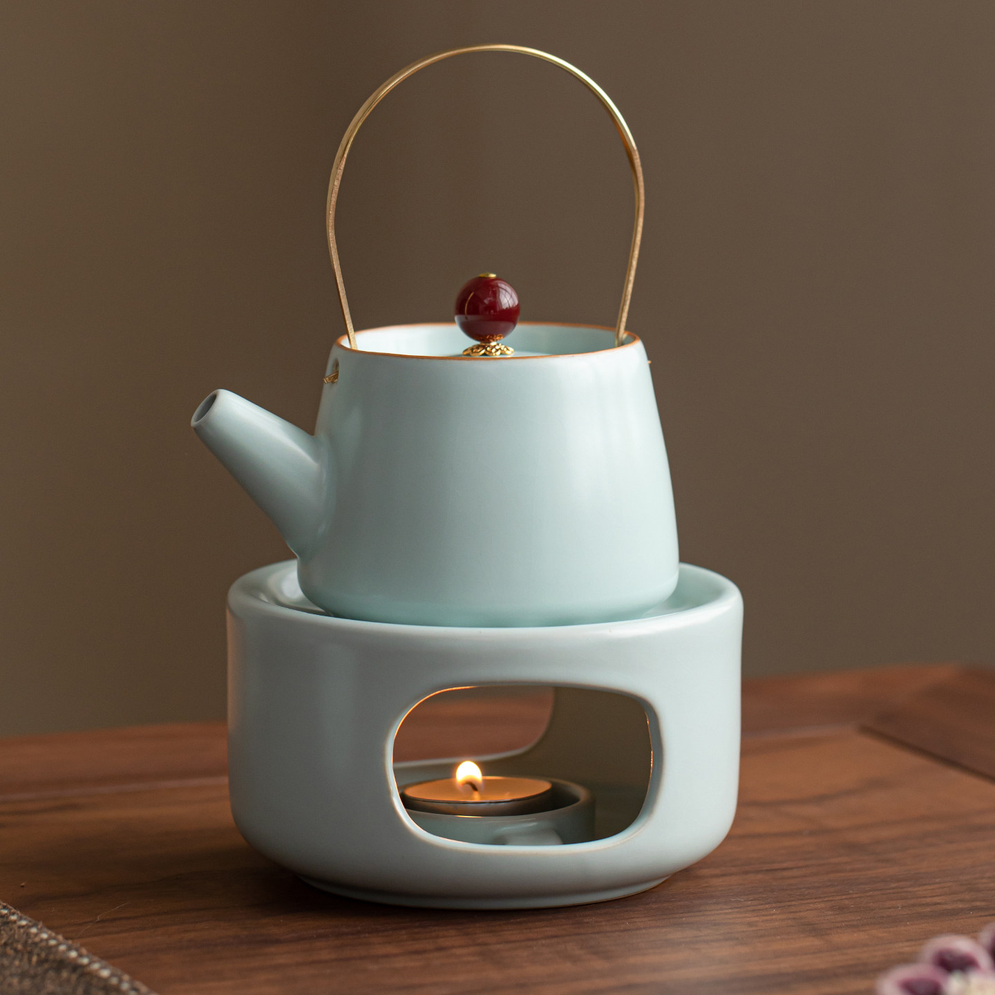恬静生活暖茶温茶炉花茶壶蜡烛煮茶炉陶瓷底座加热炉保温煮茶器,餐饮具,煮茶炉,淘宝优惠券,粉丝福利购,淘宝优惠卷