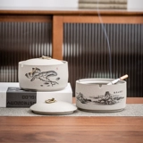 Грубая керамическая серая цилиндра мода Домашняя гостиная с ветрозащитным размером личности керамическая лапша цилиндра против