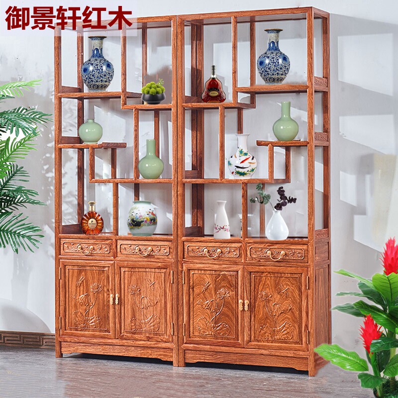 红木家具置物架博古架刺猬紫檀