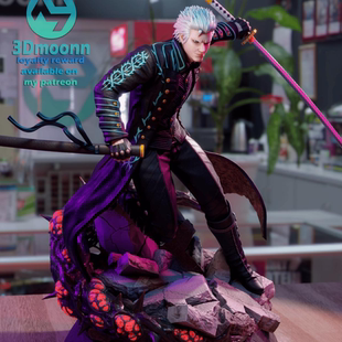 3D打印模型STL模型文件鬼泣 维吉尔白模{自动发货}