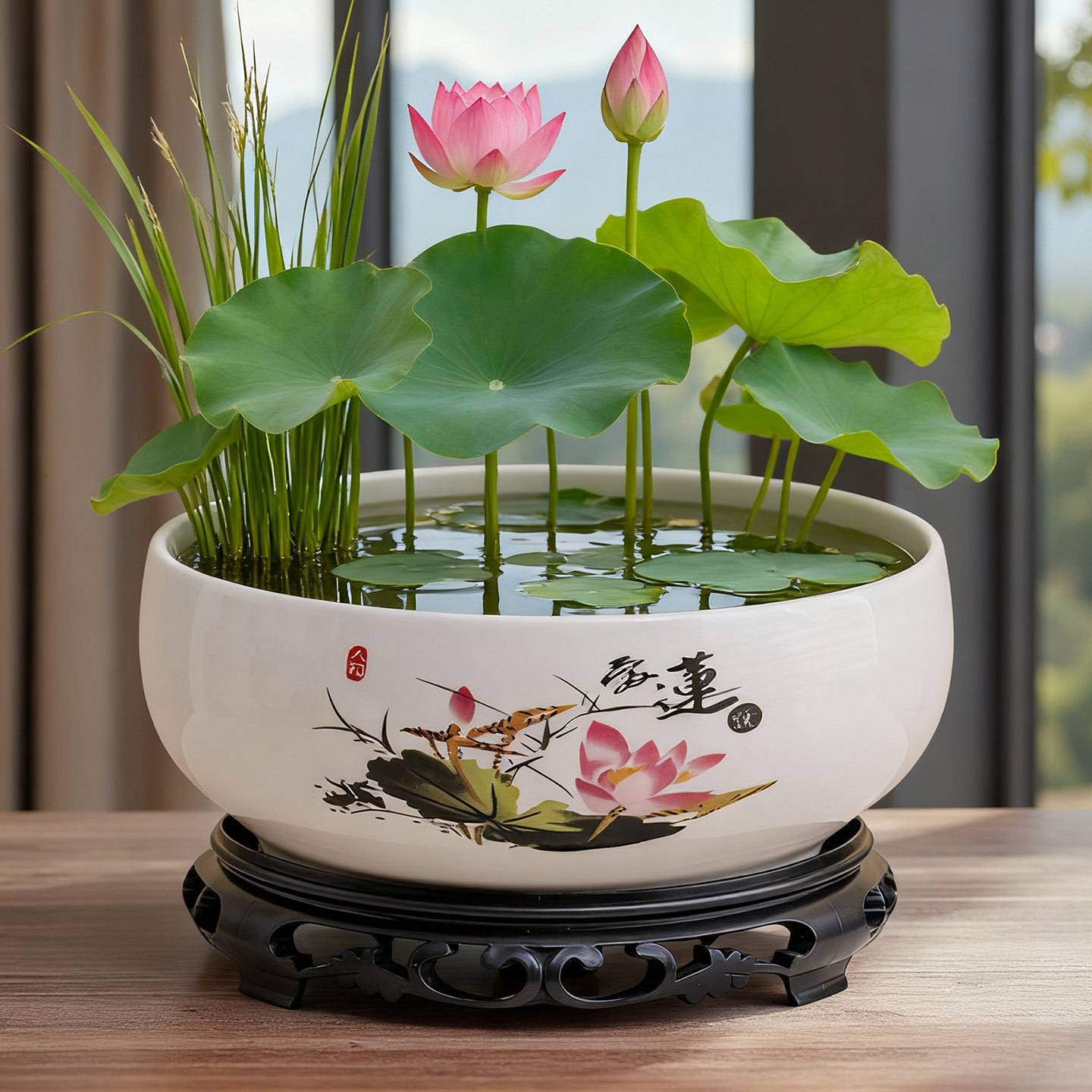 水仙花盆陶瓷大号家用铜钱草专用一叶莲碗莲盆多肉水培睡莲盆缸,鲜花速递/花卉仿真/绿植园艺,花盆,淘宝优惠券,粉丝福利购,淘宝优惠卷