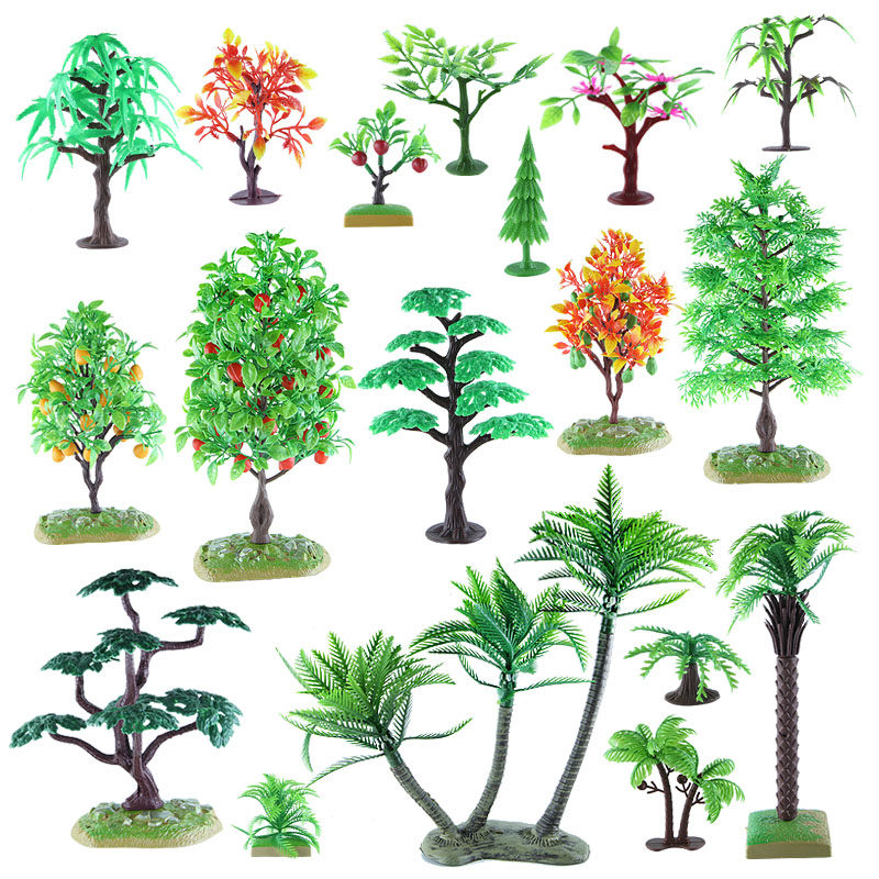 仿真小树沙盘摆件幼儿园鱼缸装饰