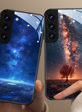 星河星空适用三星s24ultra手机壳s23潮牌note20ultra玻璃s22氛围a54小众s21创意10个性套s8风景s9高级感+超火