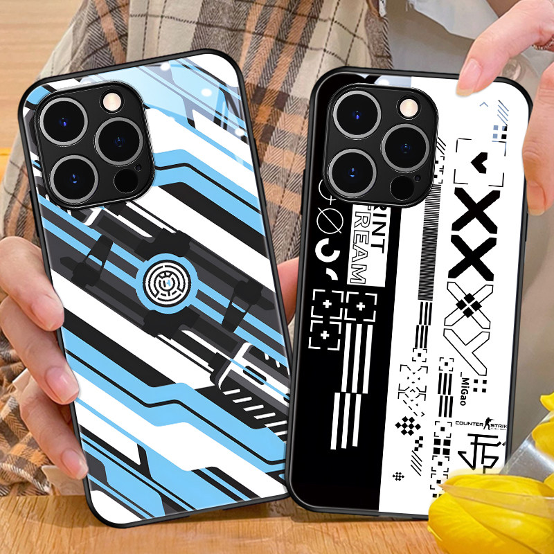 csgo苹果15手机壳iphone16promax新款男13印花集12mini玻璃11cs机x游戏周边8plus个性14小众高级感xr男生xs潮