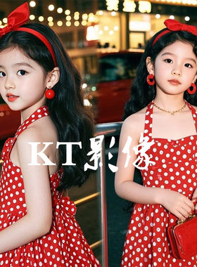 新款复古连衣裙港风儿童演出服装