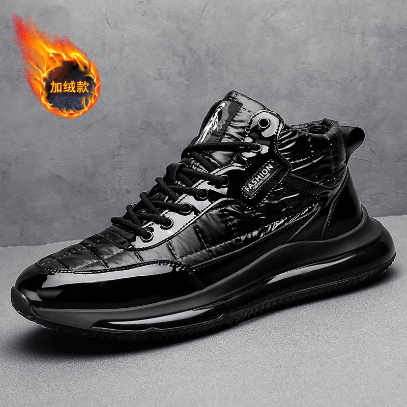 SNOW BOOTS MENS WINTER FLEECE WARM FUR INTEGRATED COTTON SHOES NORTHEAST OUTDOOR DOWN WATERPROOF COLD-RESISTANT MARTIN BOOTS