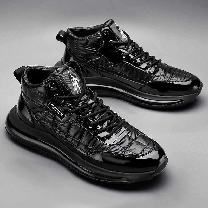 SNOW BOOTS MENS WINTER FLEECE WARM FUR INTEGRATED COTTON SHOES NORTHEAST OUTDOOR DOWN WATERPROOF COLD-RESISTANT MARTIN BOOTS