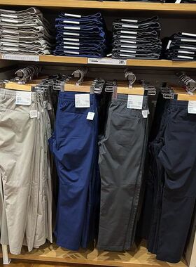 间~男装2023春款弹力休闲裤长裤吸湿速干修身通勤裤455542