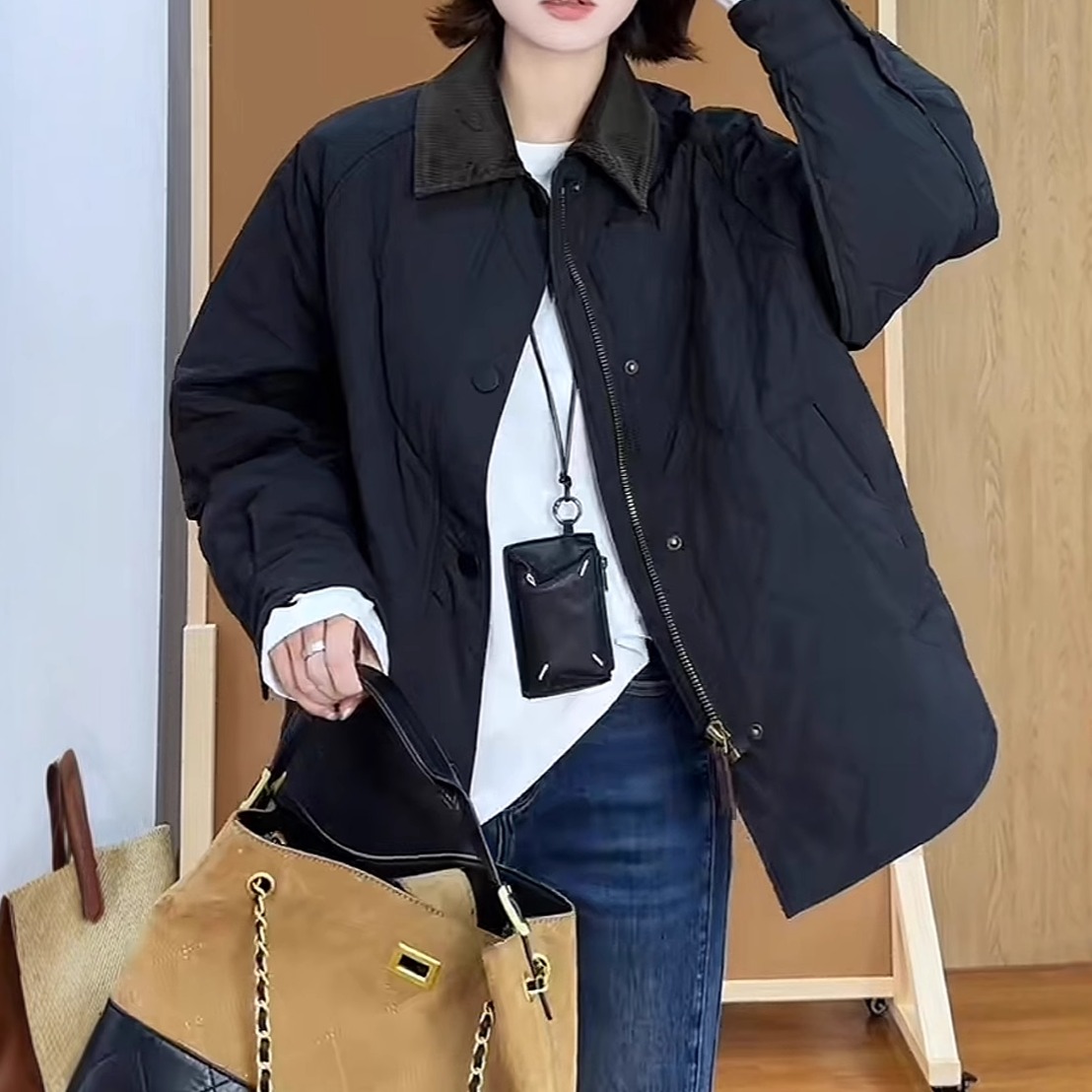 巴恩风设计感加厚棉服外套