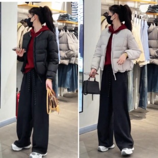 时尚短款圆领高级感羽绒服女装2025冬季爆款时尚洋气保暖短款外套