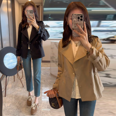 时尚高级感短款风衣外套女上衣