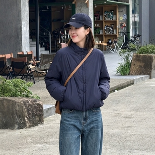 韩系立领短款高级感棉服短外套女2026秋冬小个子时尚加厚保暖上衣