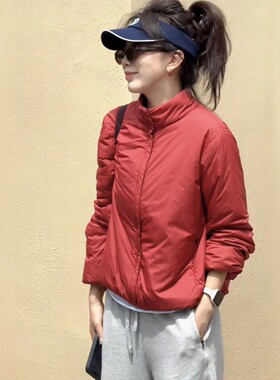 爆款韩系设计感立领棉服短外套