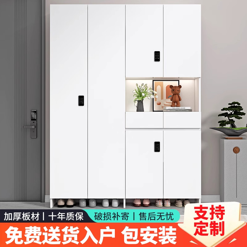 家用密码锁鞋柜楼道走廊电梯密码锁柜储物柜定制防盗大容量收纳柜