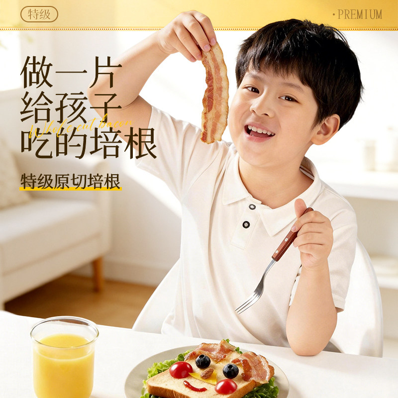 小黄象特级原切培根片儿童早餐