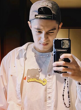 CATXMAN 周柏豪 HEART TIE DYE 扎染爱心猫星侠印花短袖T恤