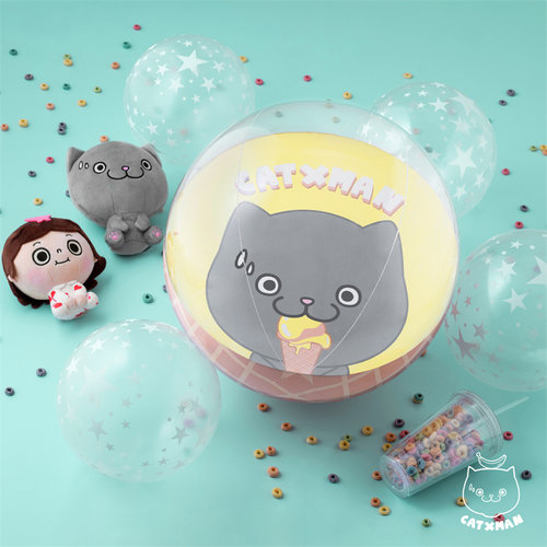 CATXMAN周柏豪沙滩球塑料打气球