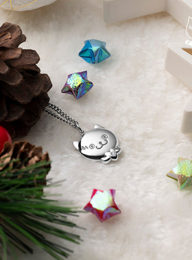 CATXMAN 周柏豪 猫星侠 FACE PENDANT WITH 抱爱心造型情侣项链