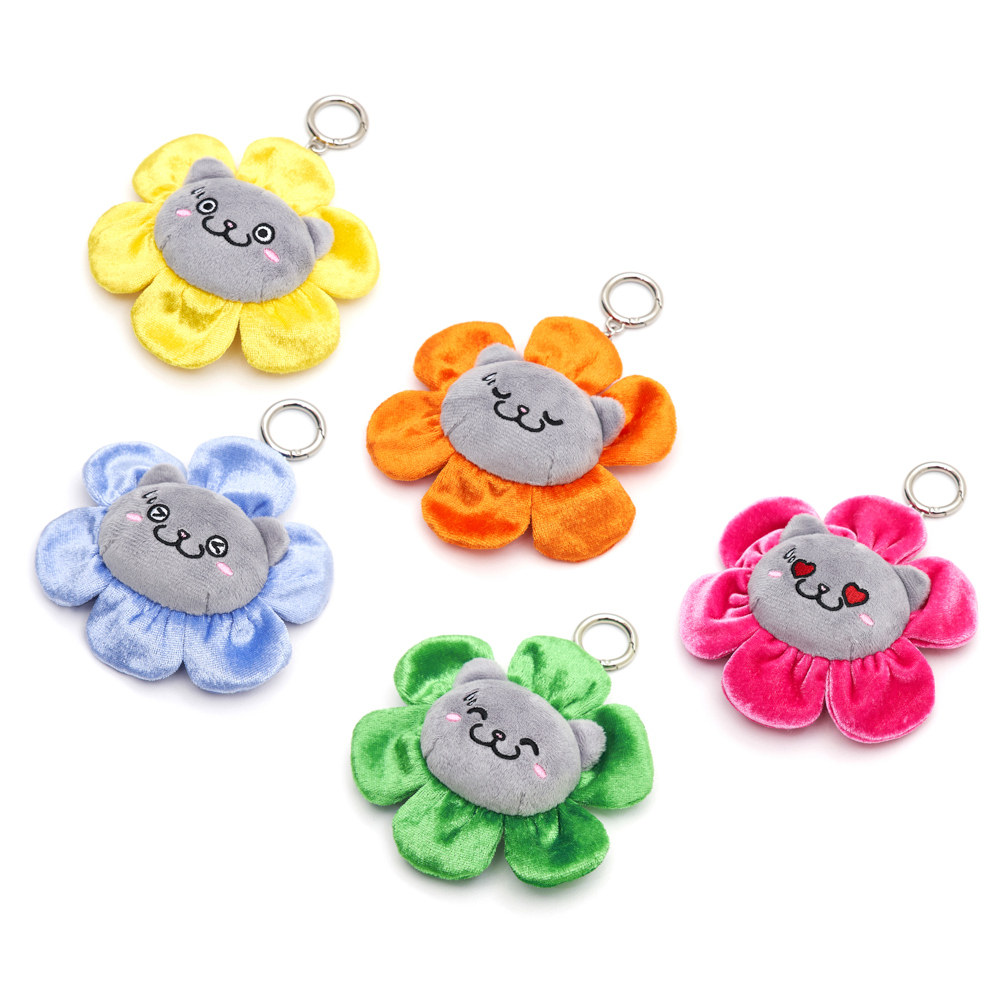CATXMAN 猫星侠表情花朵造型系列毛绒钥匙扣