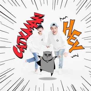 CREW CATXMAN HERO SUPER 超级英雄LOGO主图抓绒卫衣 周柏豪