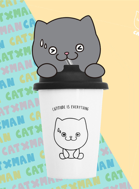 CATXMAN 周柏豪  CERAMIC COFFEE MUG 陶瓷咖啡杯