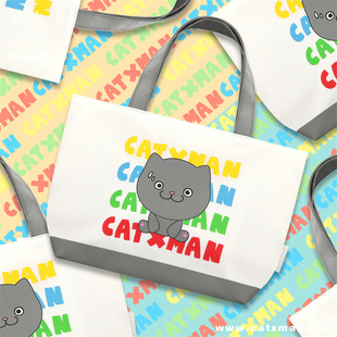 BAG CATXMAN BOX LUNCH 猫星侠图案手提袋 周柏豪