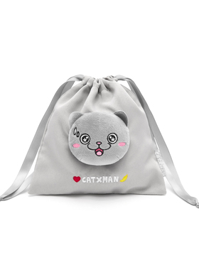 CATXMAN 周柏豪 可爱大头猫星侠抽绳收纳小袋